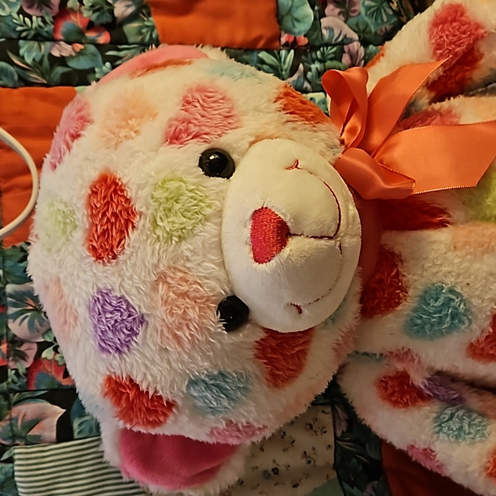 ❤️🎊Host Pick🎊❤️Teddy Bear Plush with hearts all over - Picture 3 of 11